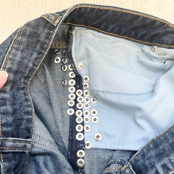 Maje Blue Denim Jeans with Studded Detail Cotton Size 36 EU or Small US - Picture 5 of 10